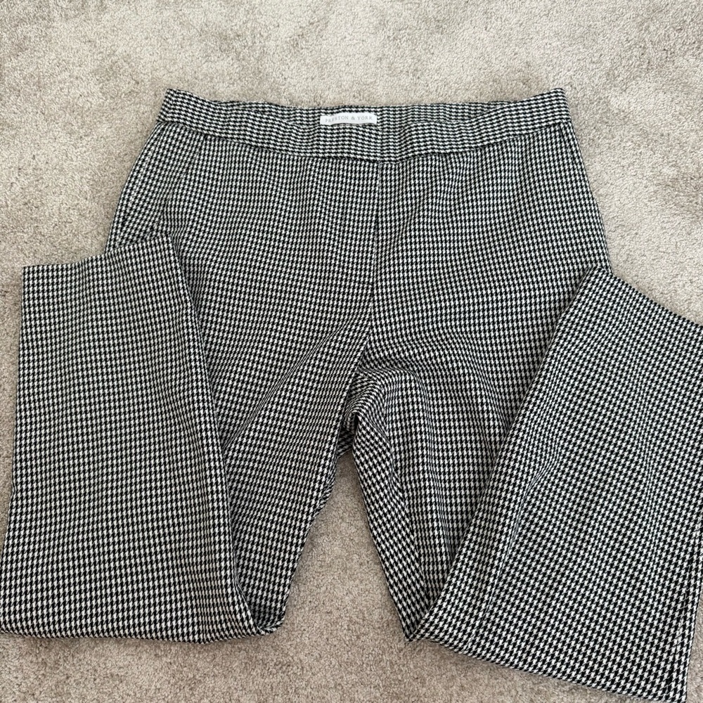 Preston & York Pants Women 16 Casual Pockets Houndstooth Pattern Black White - Picture 1 of 10